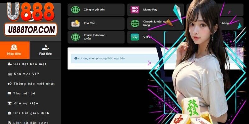 Đa dạng phương thức nạp tiền U888